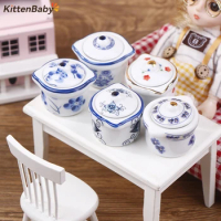 1Pc Doll House Mini Ceramic General Pot DIY Handmade Doll House Kitchen Ceramic Decorations Decorative Vase Doll House Miniature