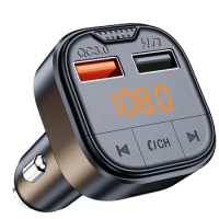 Bluetooth Adapter for Car, Wireless FM Radio Transmitter, Wireless Bluetooth 5.0, MP3 Music Player, QC3.0 + PD 20W USB Car Charg