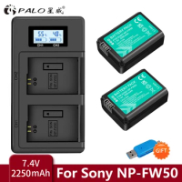 1-4pcs NP-FW50 NP FW50 NPFW50 Battery Bateria + LCD Charger for Sony Alpha a3000 a5000 a6000 a6300 a6500 NEX-3 a7 7R a7R a7R II