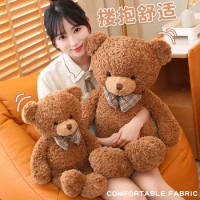 Big Size Wear Bow Tie Teddy Bear Plush Toy Cartoon Stuffed Animals Claire Bears Plushies Doll Anime Soft Kids Toys for GirlsGift