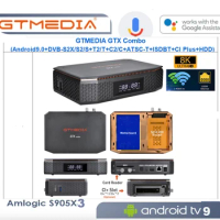 GTMEDIA GTX Combo 8K S905X3 Android 9.0+DVB-S2X/T/T2/C/C2 ATSC-T ISDB-T CA CI Smart Satellite TV Receiver Set Top Box