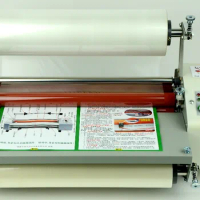 12th 8350T A3+ Four Rollers Laminator Hot roll laminator, High-end speed regulation laminating machine thermal laminator A3+ ne
