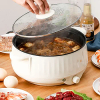 1.7L Single/double Layer Multifunctional Electric Cooking Pot 220V Household Student Dormitory Electric Hot Pot Non Stick Pot