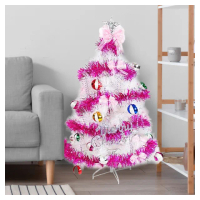 【摩達客】耶誕-3尺/3呎-90cm台灣製特級白色松針葉聖誕樹(含繽紛馬卡龍粉紫色系/不含燈/本島免運費)