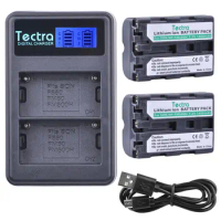 Tectra 2PC NP-FM500H NPFM500H Li-ion Camera Battery+LCD USB Dual Charger for Sony A57 A65 A77 A450 A560 A580 A900 A58 A99 A550