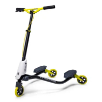 Children's Kick scooter 3 wheels 6+black/yellow outdoor sports portable pedal Kick scooter