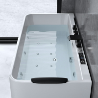 新款亞克力智能一體薄邊沖浪按摩恒溫浴缸小戶型家用日式酒店浴盆