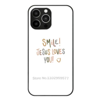 Glass Case For Iphone 15 14 13 Pro 11 12 7 8 Plus Xr X Xs Max Tempered Phone Cover Christian Girl Christian Girl Jesus Bible