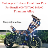 Titanium Alloy Slip On For Benelli 600 TNT600 BN600 Motorcycle Full Escape Exhaust Systems Modified Front Link Pipe Muffler