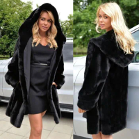 Mink fur coat for women