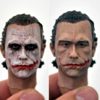 1/6 Scale Figure Clown Joker Head Sculpt Heath Ledger Head Carving Model for 12'' Action Figure Doll Body Creg