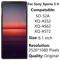 For Sony Xperia 5 II LCD Touch Screen Digitizer Assembly 6.1"Original SONY Xperia 5 II SO-52A XQ-AS52 LCD Display With Frame