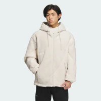 【adidas】ST MIX KNJKT IP4974 男 連帽 外套 亞洲版 運動 訓練 休閒 寬鬆 保暖 冬季 白-2XL