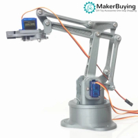 3D printing EZ silver four-degree-of-freedom manipulator arm DIY robot assembly 3D printing product SG90