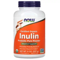 NOW Foods, Certified Organic Inulin, Prebiotic Pure Powder, 8 oz (227 g)