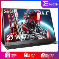 EVICIV 2K 144Hz 16.1" Portable Gaming Monitor for Laptop 2560x1440P QHD FreeSync HDR USB C External Second Screen for PC Phone