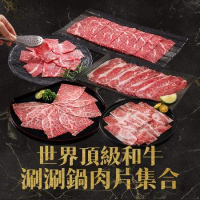 世界頂級和牛涮涮鍋肉片集合！(5盒組；火鍋/烤肉) 買就送日本熟凍帆立貝