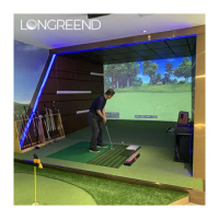 Golf simulator new indoor and outdoor promotional activities portable family 3D scene game practice equipment