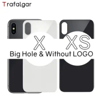 Without LOGO Back Glass Cover For iPhone X XS MAX Battery Cover Back Panel Rear Housing Case+Camera Lens Replacement
