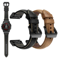 Genuine leather watchbands for Garmin Fenix 5 Plus GPS Sapphire 6 Pro Forerunner 935 945 Approach S60 Quick Release 22mm Strap