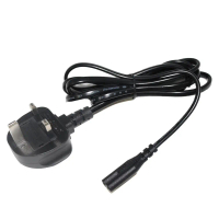 UK Plug to IEC C7 Power Cord BS1363 Figure 8 Cable AC Power Extension Lead Laptop TV Appliance