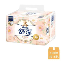 【Kleenex 舒潔】香氛舒適白茶沁香抽取式衛生紙 100抽x8包x2串