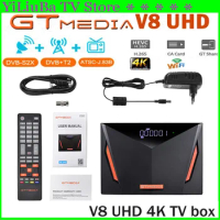 [Genuine]GTMEDIA V8 UHD Set-top Box 4K TV Decoder Satellite Receiver DVB-S2/S2X DVB-T2 DVB-C BISS+ PowerVu Key 2.4G WIFI Upgrade