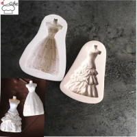 Aouke women's Evening Gowns Wedding Dress Styling Gummy Silicone Mould DIY Fondant Soft Ceramic Styling Tools