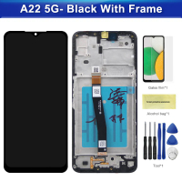 จอสำรองสำหรับ Samsung Galaxy A22 5G A226 A226B A226B/DS หน้าจอสัมผัสจอแสดงผลแอลซีดีดิจิทัลพร้อมกรอบส