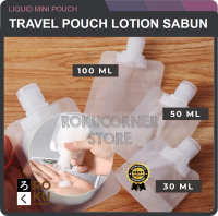 Travel Pouch Fliptop Tempat Kantong Sabun Shampoo Lotion Cair Plastik