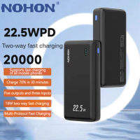 NOHON 20000mAh PowerBank Quick Charge For iPhone Xiaomi Samsung Portable Power Bank Fast Charging External Battery Charger 22.5W