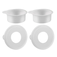 2Pieces Plastic Mixer Bowl Lid Dishwasher Safe Stand Mixer Bowl Covers Dough Mixer Bowl Lid Mixer Bowl Cover