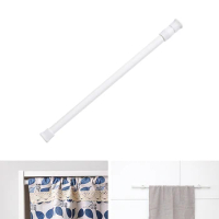 Spring Loaded Extendable Sticks Shower Curtain Rail Pole Adjustable Telescopic Pole Cupboard Wardrobe Hanging Rod No Drilling