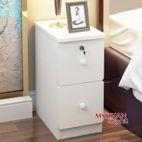 【Mszhanshp優選】免運 小型儲物櫃 床頭櫃 25-30-35CM臥室超窄 床邊櫃 簡易帶鎖小櫃子 組裝