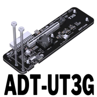 ADT-Link Upgraded UT3G External Graphics Card USB4 to PCIe 4.0 x16 eGPU Adapter with Cooling Fan for Thunderbolt 3/4 Laptop PC