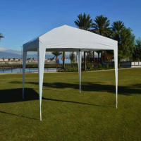 10' x 10' Canopy Tent Gazebo with Dressed Legs, White