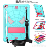 For ipad 9th generation case 10.2 inches full body tablet cover for kids stand sleeve for ipad 7th / 8th generation case