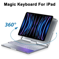 Magic Keyboard Case For iPad Pro 11 12.9 iPad 10.5 10.2 7/8/9th 10 10th Generation,iPad Cover For Air 4 5 10.9 Backlit Keyboard
