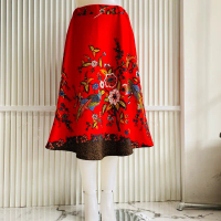 Rok payung pendek 7/9 wanita motif batik full karet pinggang