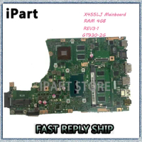 For ASUS X455LF X455L X455LD A455L F454L X455LA Laptop Motherboard I5-5200U I7 CPU RAM-4GB Tested Good