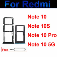 Sim Card Tray For Xiaomi Redmi Note 10 4G 5G Note 10S Note 10Pro 5G SIM Card Adapter Card Reader Slot Holder Accessoires Parts