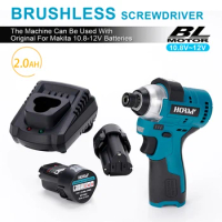 Brushless Electric Screwdriver Drill 120N.m Cordless Variable Speed Impact Drill Driver with Magnetic Suction For Makita Battery