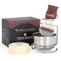 Shaving Brush Kit for Men 4 in 1 Shaving Brushes Set Includes Badger Hair Shave Brush Shaving Bowl &