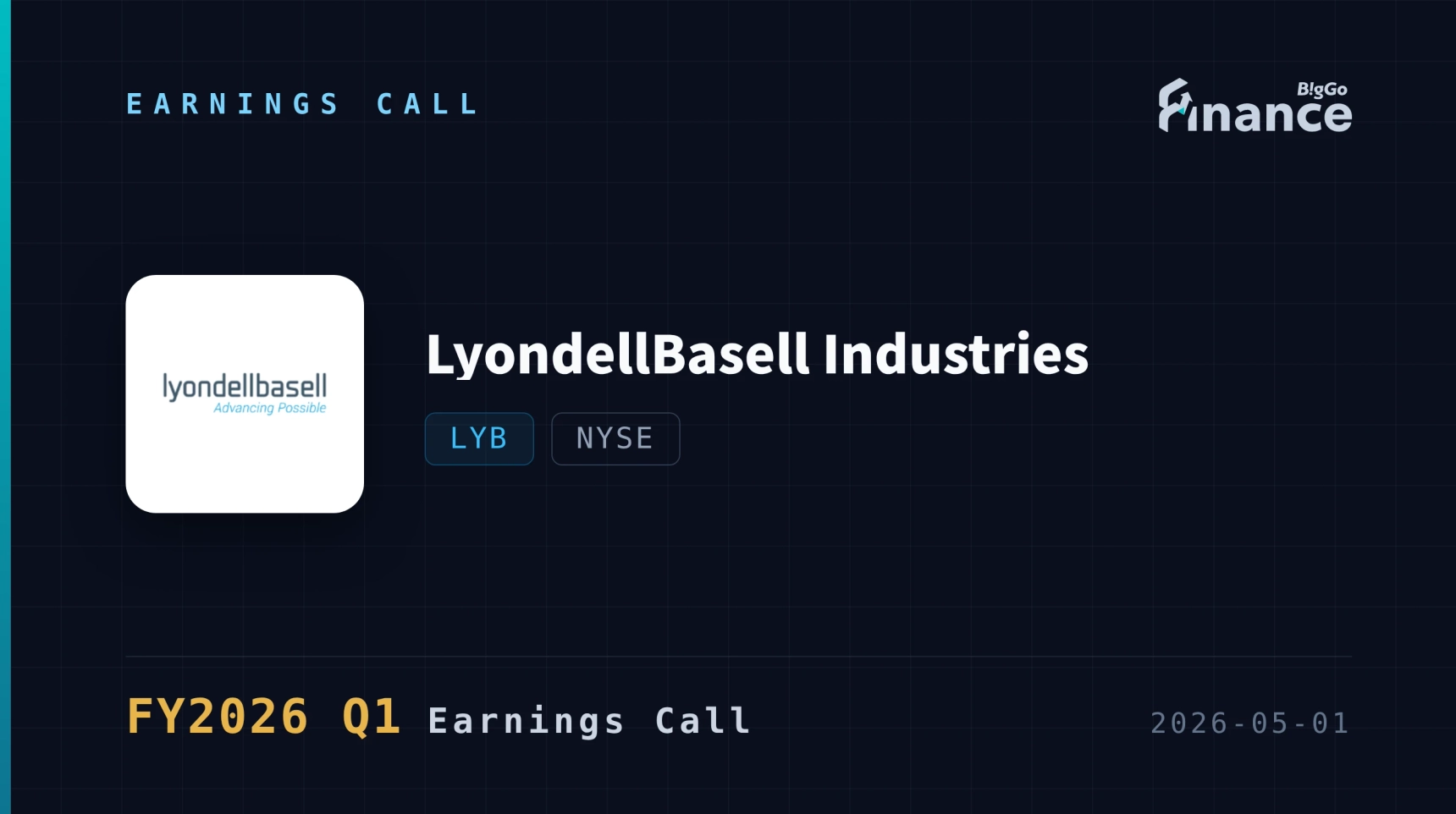 [LYB Q1 2026 Earnings Call] LyondellBasell Sees Earnings Surge 50% as ...