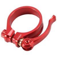 Litepro 40mm Bike Seatpost Clamp Saddle Tube Quick Release Folding Bicycle Seat Clamps for Birdy Bike Accessories, Red
