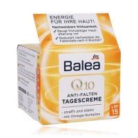 Balea Q10 SF15 Anti Wrinkle Face Day Cream With Omega Complex Tighten Strengthen Skin Resistance Elasticity Moisturizing Energy