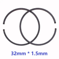 2pcs/lot G23L Piston Ring 32mm * 1.5mm For KOMATSU ZENOAH HT2300 KAWASAKI TH23 Hedge Trimmer Stihl FS 80 AVE RE AVRE FS 81