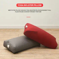 Meditation Pillow Yoga Bolster Rectangular - Kapok Filling - Washable Cover Organic Cotton - Yoga Bolster Cushion - Yoga Pillow