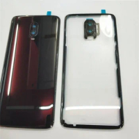 Back Glass Cover For Oneplus 6 Battery Cover For One Plus 6T Rear Back Glass Cover+Camera Lens