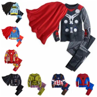 Baby Boy Coat Sweatshirt Mavel Superhero Captain America Sweater Cartoon Top Zipper Hoodie Children's Clothes Toddler Sleepwear